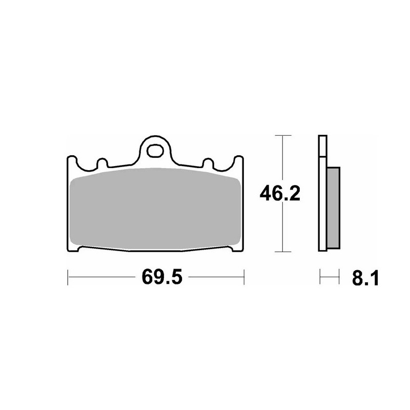 Klocki hamulcowe SBS KH158 Track and Sport Sinter - złoty kolor