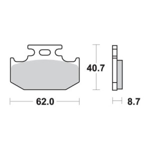 Klocki hamulcowe SBS PROMOCJA KH152 Off-Road Sinter Złoty