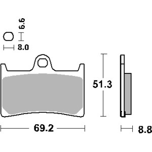 Klocki hamulcowe SBS KH252 / KH380 Street Performance (Excel) Sinter Złoty
