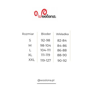 WOOLONA PATCH Bielizna Termoaktywna Męska Spodnie 100% Wełny Merino - Czarny XL