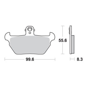 Klocki hamulcowe SBS KH170 Street Performance do BMW K1000, R1000 - złote, Excel Sinter
