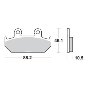 Klocki hamulcowe SBS KH124/2 Street Performance - Złoty kolor