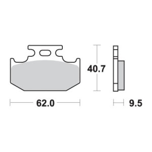 Klocki hamulcowe SBS KH152/2 Off-Road Sinter - Złoty kolor