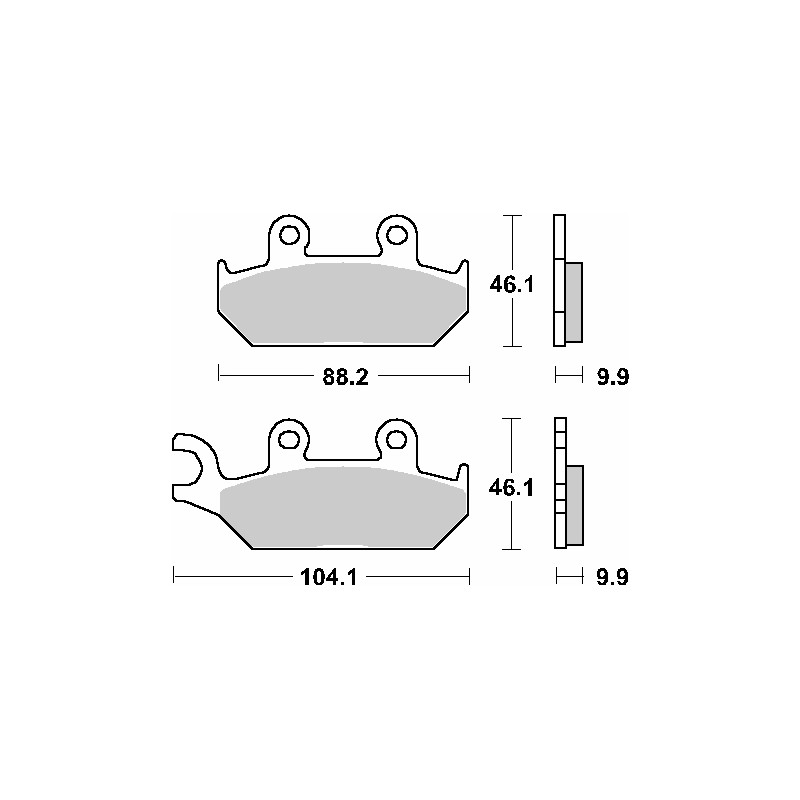Klocki hamulcowe SBS KH172 Street Performance (Excel) Sinter - promocja, złoty kolor