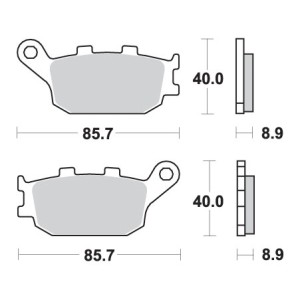 Klocki hamulcowe SBS KH174 Honda CRF 1000/1100 Africa Twin '16-'20 tył Street Performance Złoty
