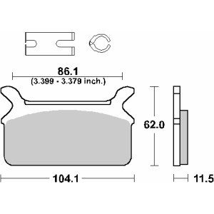 Klocki hamulcowe SBS KH201 Street Standart Ceramic - wyprzedaż, kolor czarny