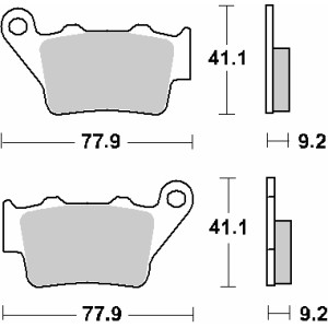 Klocki hamulcowe SBS KH208 Street Standart Ceramic - czarny