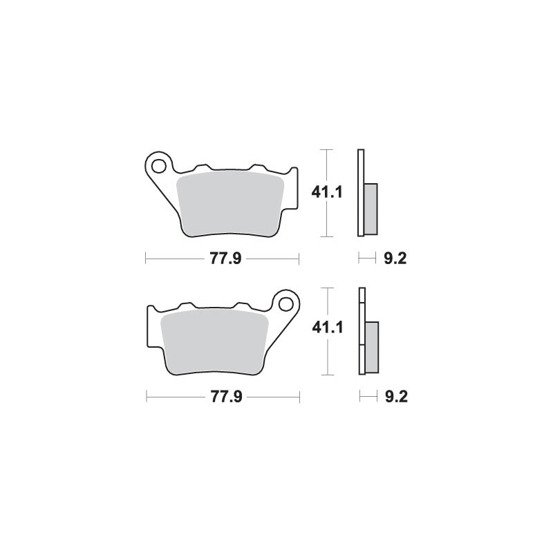 Klocki hamulcowe SBS KH208 Street Performance (Excel) Sinter - złoty kolor