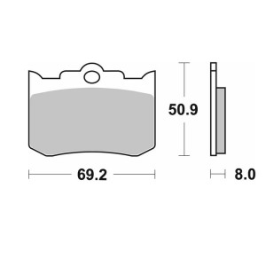 Klocki hamulcowe SBS KH216/3 Street Performance do Indian Chief/Scout/Spirit '02-'08 tył