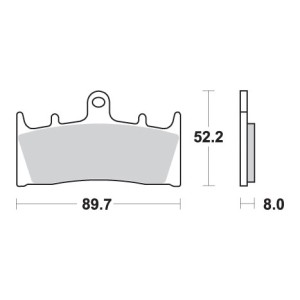 Klocki hamulcowe SBS KH188 Street Performance Excel Sinter - złoty kolor