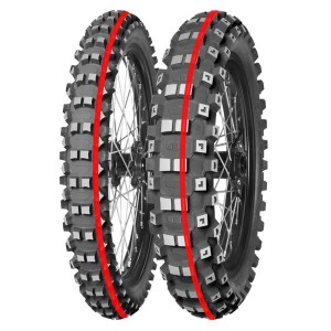 OPONA MITAS 90/90-14 TERRA FORCE-MX MH PITCROSS MEDIUM HARD (CZERWONY PASEK)