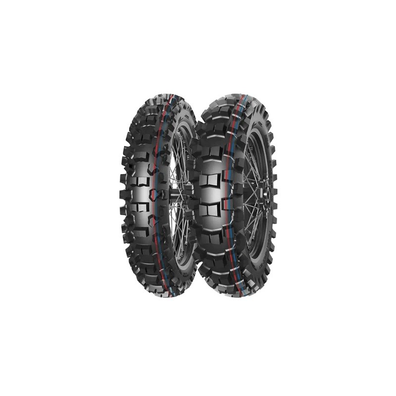 MITAS OPONA 90/100-12 TERRA FORCE-MX IT PIT CROSS (CZERWONO-NIEBIESKI PASEK) 46M TT TYŁ