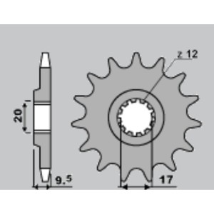 JR WYPRZEDAŻ ZĘBATKA PRZEDNIA 7005 13 KTM SX 65 '98-'15 (JTF1906.13)