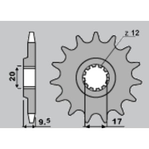 Zębatka przednia 7005 15 KTM SX 65 '04-'21 (+2), Husqvarna TC 65 '17-'21 (+2)