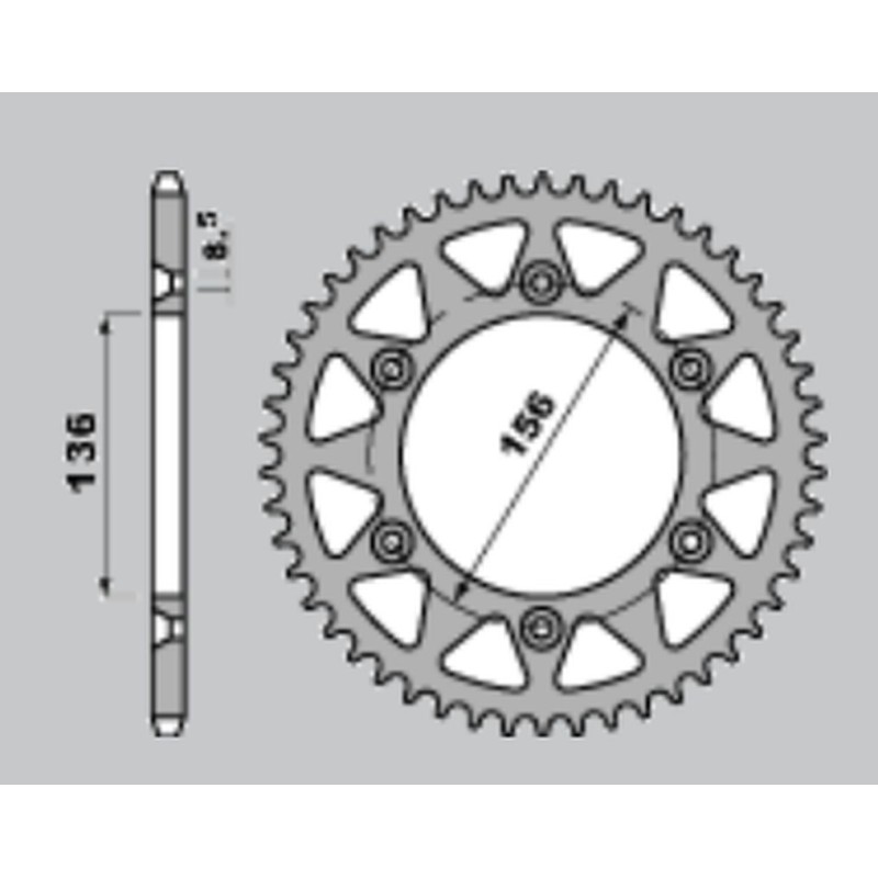 Wyprzedaż zębatka tylna 702 41 (822-41) Beta RR do '10, Gas Gas
