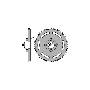 PBR ZĘBATKA TYLNA 704 62 F CAGIVA 125 SST 82-85 (ŁAŃC. 428)