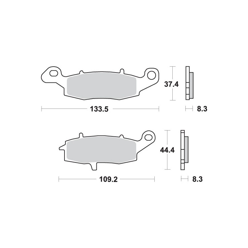 Klocki hamulcowe SBS KH231 Street Performance (Excel) Sinter - Złoty kolor