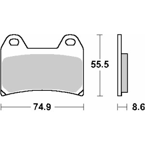 Klocki hamulcowe SBS KH244 Street Standart Ceramic - czarny