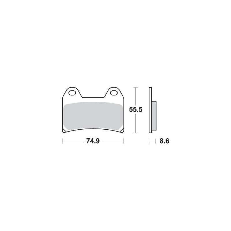 Klocki hamulcowe SBS KH244 Track and Sport Sinter Złoty 706RST