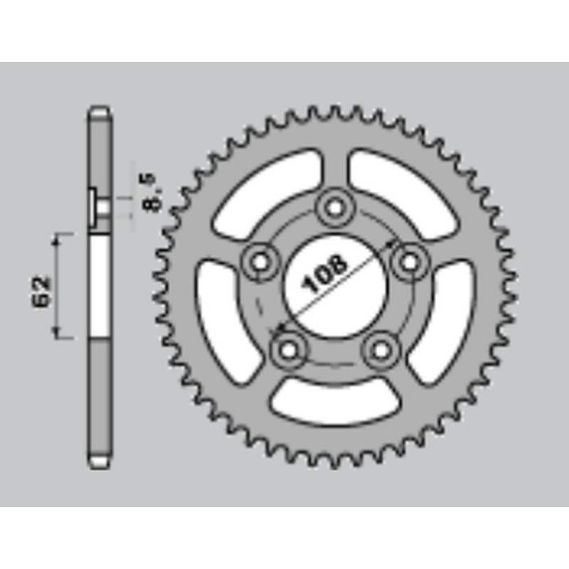Wyprzedaż zębatka tylna 714 42 Cagiva 125 Super City '91-'99