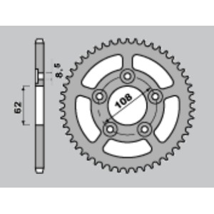 PBR WYPRZEDAZ ZĘBATKA TYLNA 714 48 APRILIA 125 RS SPORT PRO '93-'05, CAIVA MITO SORT PRO '92-'03 (ŁAŃCUCH 415)