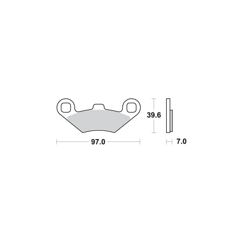 Klocki hamulcowe SBS KH159 Off-Road Sinter - Złote, pasujące do ATV Polaris Trail Boss, Sportsman, Magnum, Big Boss