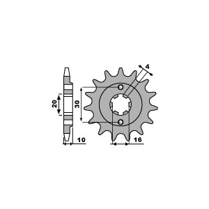 PBR WYPRZEDAZ ZĘBATKA PRZEDNIA 720 14 18NC (ŁAŃC. 520)