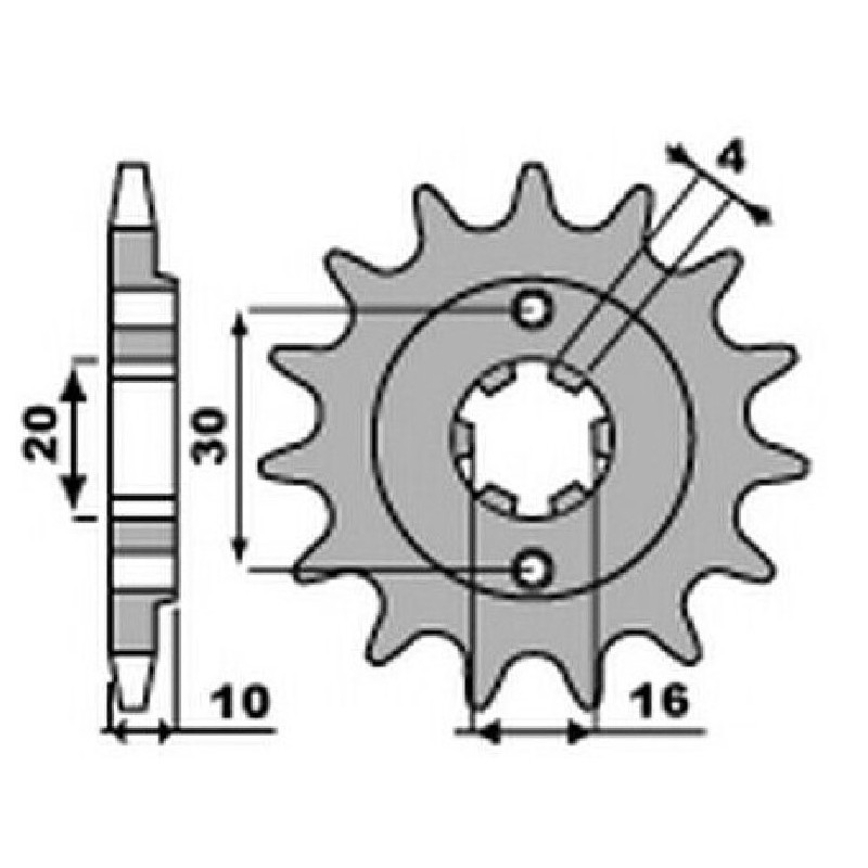 Wyprzedaż zębatka przednia 720 13 Cagiva 125 Mito/Freccia - Sklep Motocyklowy
