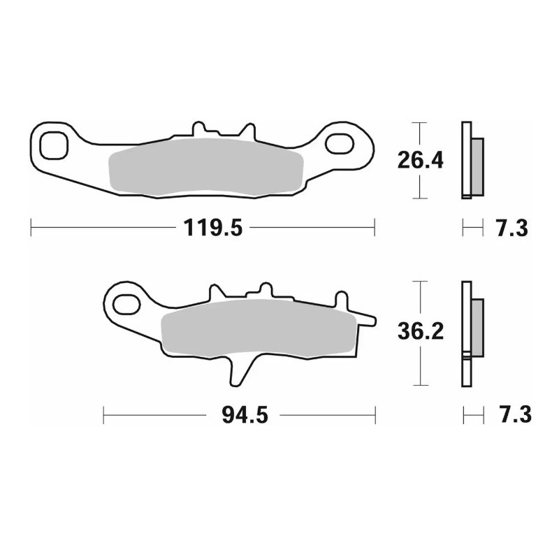 SBS KLOCKI HAMULCOWE NOWOŚĆ KH258 OFF-ROAD SINTER KOLOR ZŁOTY