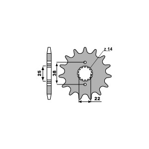 PBR ZĘBATKA PRZEDNIA 728 14 18NC Cagiva Elefant 750 87-89