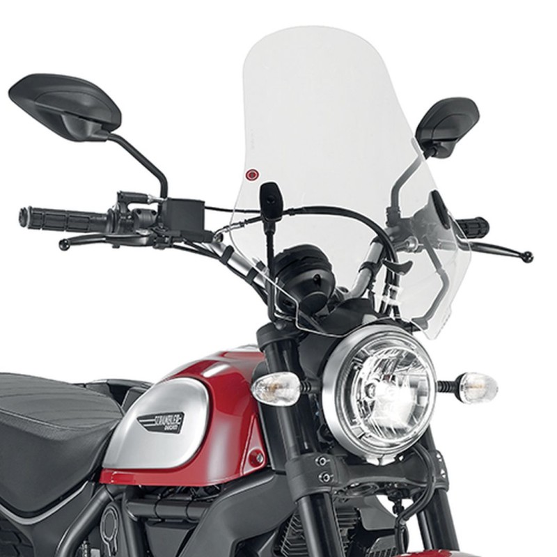 Szyba KAPPA do Ducati Scrambler 400 (16-21) i Scrambler Icon 800 (15-19) 48 x 43,5 cm przezroczysta