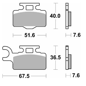 SBS KLOCKI HAMULCOWE NOWOŚĆ KH302 OFF-ROAD SINTER KOLOR ZŁOTY