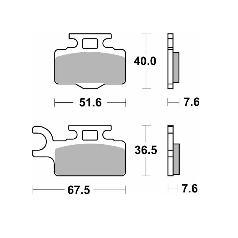 SBS KLOCKI HAMULCOWE NOWOŚĆ KH302 OFF-ROAD SINTER KOLOR ZŁOTY