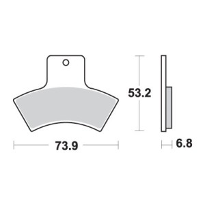 Klocki hamulcowe SBS KH270 Off-Road Sinter - Złoty - Pasuje do Polaris, Quadzilla