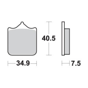 Klocki hamulcowe SBS KH322 Street Performance (Excel) Sinter - złoty kolor