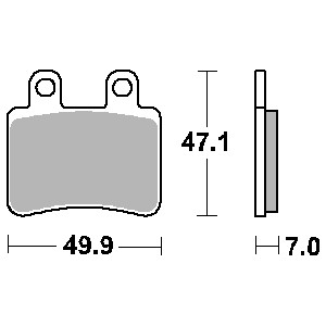 Klocki hamulcowe SBS KH350 Street Standard Ceramic - Czarny