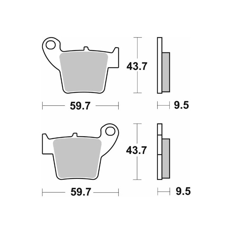 SBS KLOCKI HAMULCOWE NOWOŚĆ KH346 OFF-ROAD CARBON PASUJE DO: HONDA CR/CRF TYŁ
