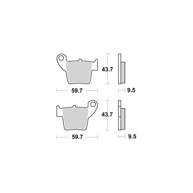 Klocki hamulcowe KH346 Off-Road Sinter do HONDA CR/CRF - Złoty kolor