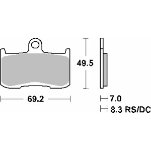 Klocki hamulcowe SBS KH347 Track and Sport sinter złote - pasują do Kawasaki Z800/1000, ZX-9R, Indian 1800, Triumph