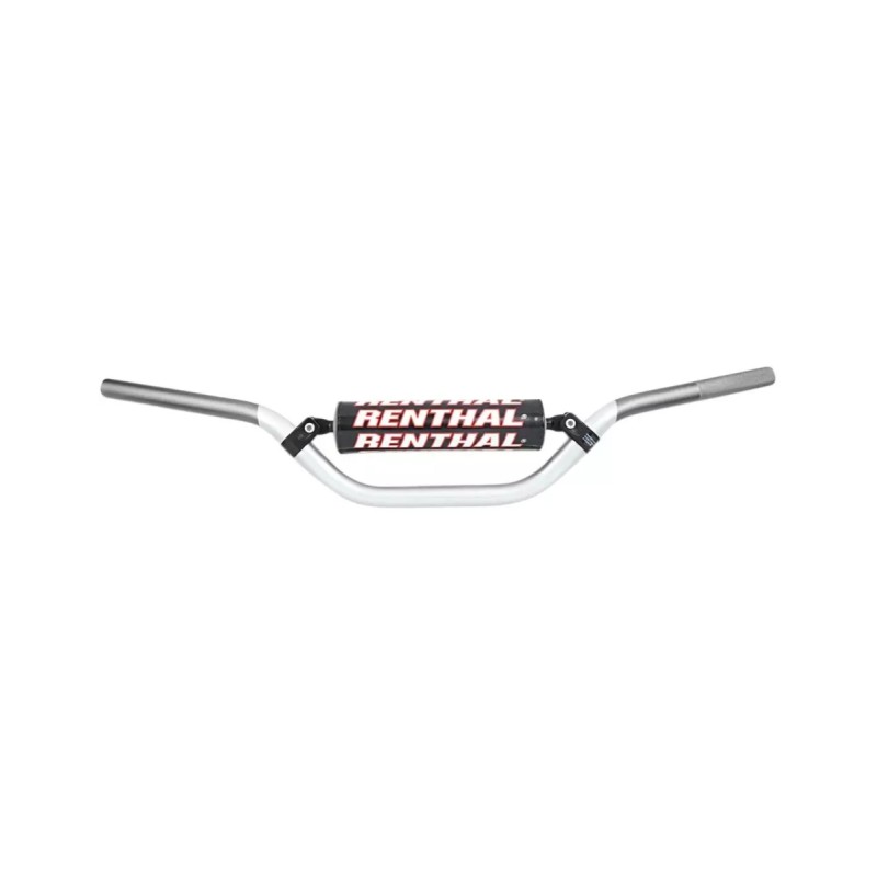 Renthal kierownica 7/8 cala (22mm) MX Mini Handlebar Silver/Grey Kawasaki KX 65 02-16 Padded