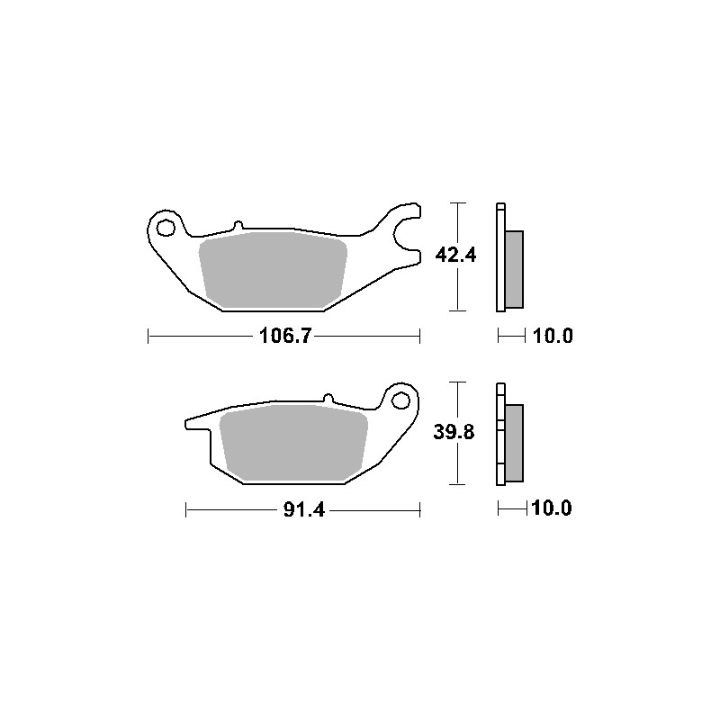 Klocki hamulcowe SBS KH343 Street Standart Ceramic czarne - pasujące do Honda CBR125/150, XL 125 Varadero, Yamaha YZF150 tył