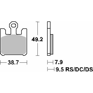 Klocki hamulcowe SBS KH369 Street Performance (Excel) Sinter - złoty kolor