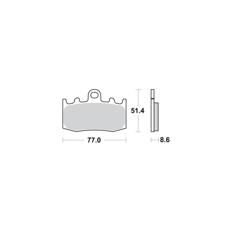 Klocki hamulcowe SBS KH335 Street Performance (Excel) do BMW R850/1100/1150/1200, K1200/1300 - złote