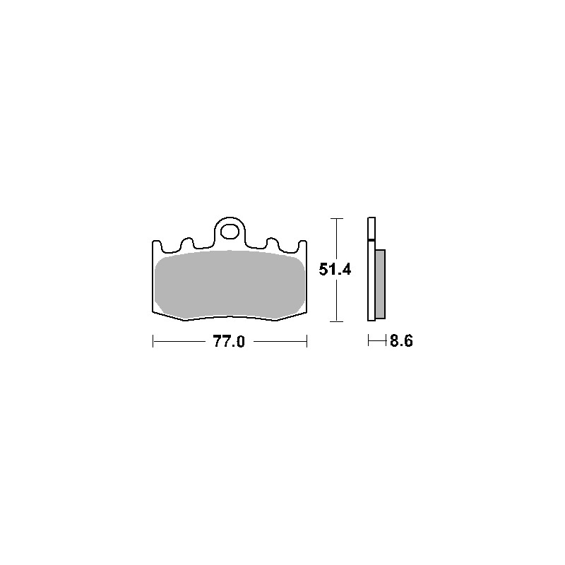 Klocki hamulcowe SBS KH335 Track and Sport do BMW R850/1100/1150/1200, K1200/1300 - złote