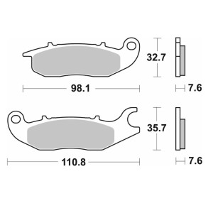 SBS KLOCKI HAMULCOWE NOWOŚĆ KH375 STREET PERFORMANCE (EXCEL) SINTER KOLOR ZŁOTY