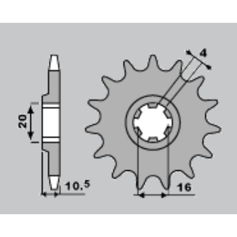JR WYPRZEDAŻ ZĘBATKA PRZEDNIA 799 14 SUZUKI VL 125/ GZ 125 (JTF410.14)