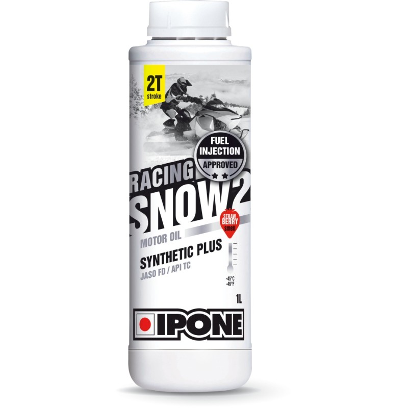 Olej do skuterów śnieżnych IPONE SNOW RACING 2T 1L -45°C (truskawkowy) - AKC