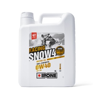 IPONE SNOW RACING 4T 0W40 - Olej do skuterów śnieżnych 100% syntetyk 4L (-45°C)