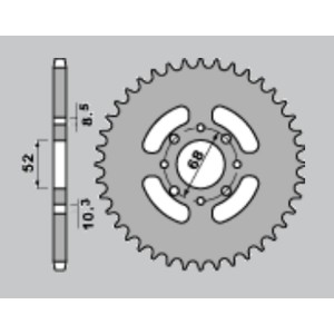 Wyprzedaż zębatka tylna 801 43 do motocykli TS50 ER '80-'85, TS 50X '84-'00