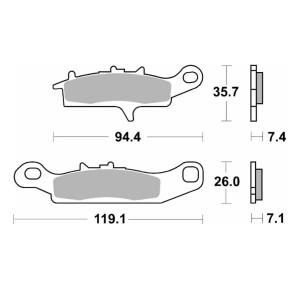 SBS KLOCKI HAMULCOWE NOWOŚĆ KH342 OFF-ROAD SINTER KOLOR ZŁOTY